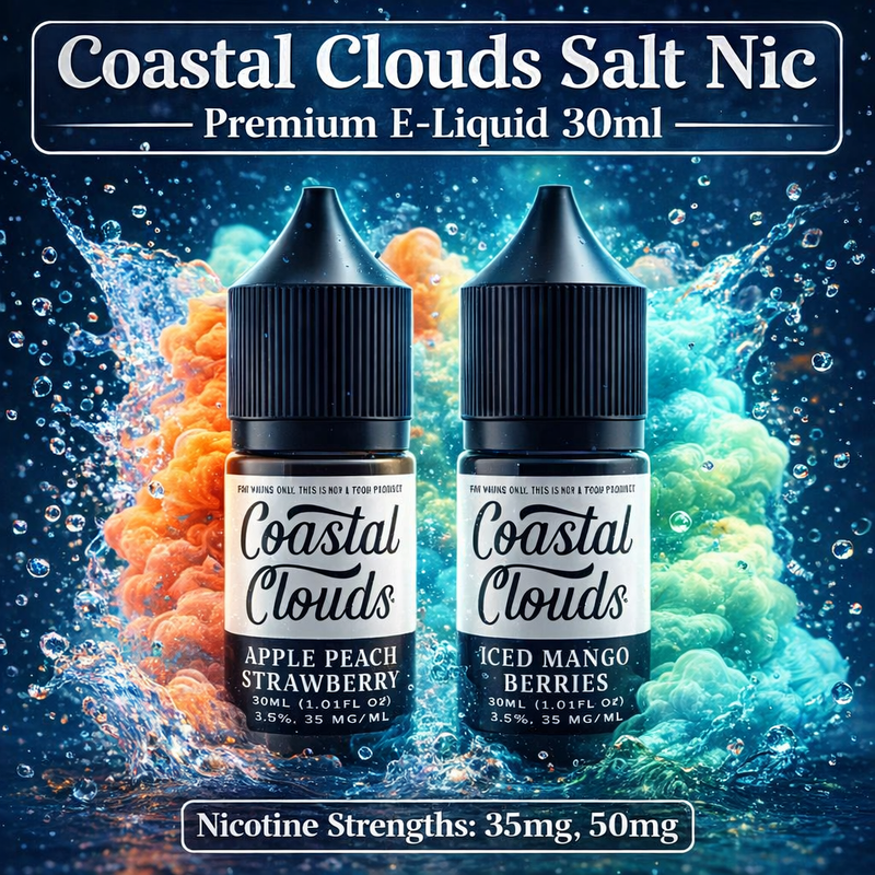 Load image into Gallery viewer, Coastal Clouds Salt Nic Premium E-Liquid 30ml
