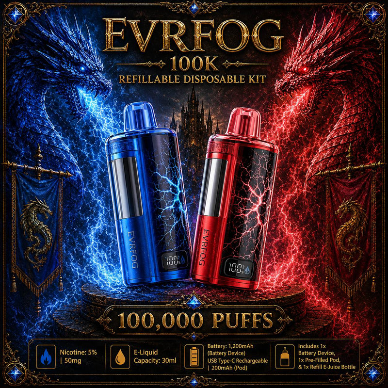 Load image into Gallery viewer, EVRFOG 100K Refillable Disposable KIT