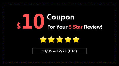 $10 Coupon For Your 5 Star Review!