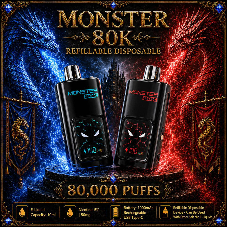 Monster 80K Refillable Disposable
