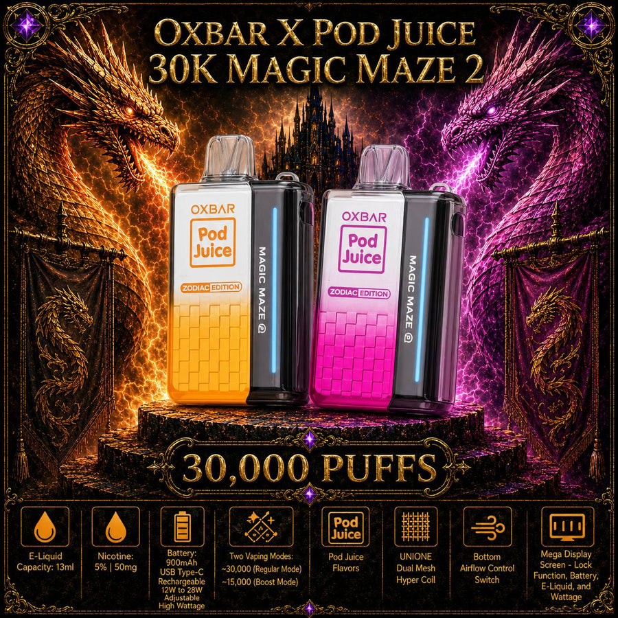 OXBAR x Pod Juice 30K Magic Maze 2
