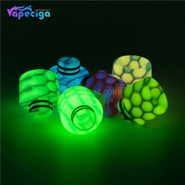 REEVAPE AS250WY Universal 510 Resin Replacement Drip Tip In 6 Colors Acailable At Night