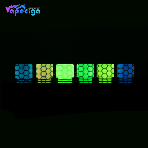 REEVAPE AS252WY  Universal 810 Resin Replacement Drip Tip In 6 Color At Night