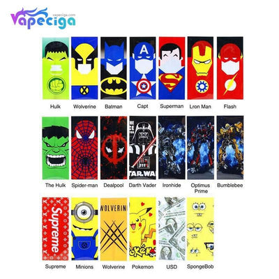 18650 Battery Skin PVC Wrap 20 Optional Cartoon Patterns 100PCs