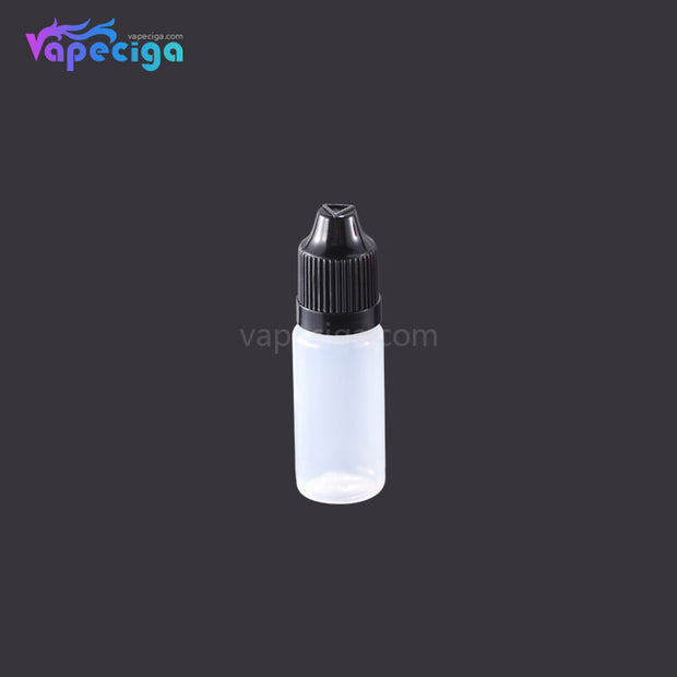 PET Semi-transparent Dropper Bottle 10ml with Black Cap
