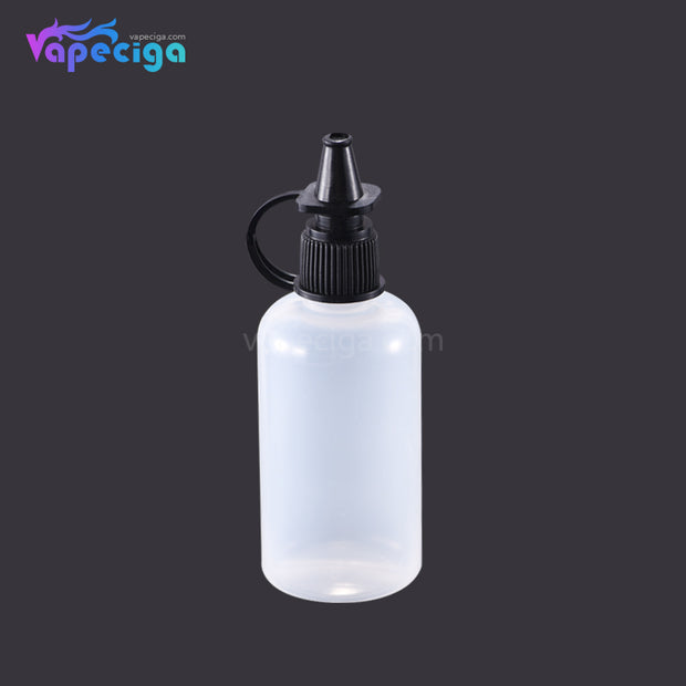 PET Semi-transparent Dropper Bottle 50ml with Black / Blue Cap 5PCs
