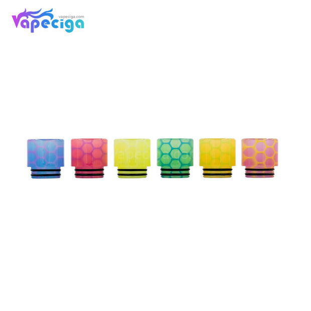 REEVAPE AS252WY  Universal 810 Resin Replacement Drip Tip 6 Colors Dispaly