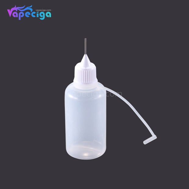 PET Semi-transparent Dropper Bottle 30ml with Black / White Needle Cap 10PCs