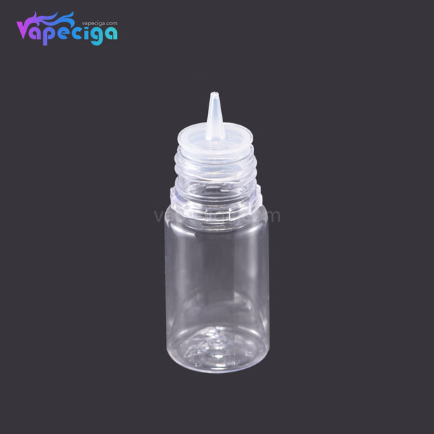 PE Transparent Dropper Bottle 30ml with Black / White Cap 5PCs