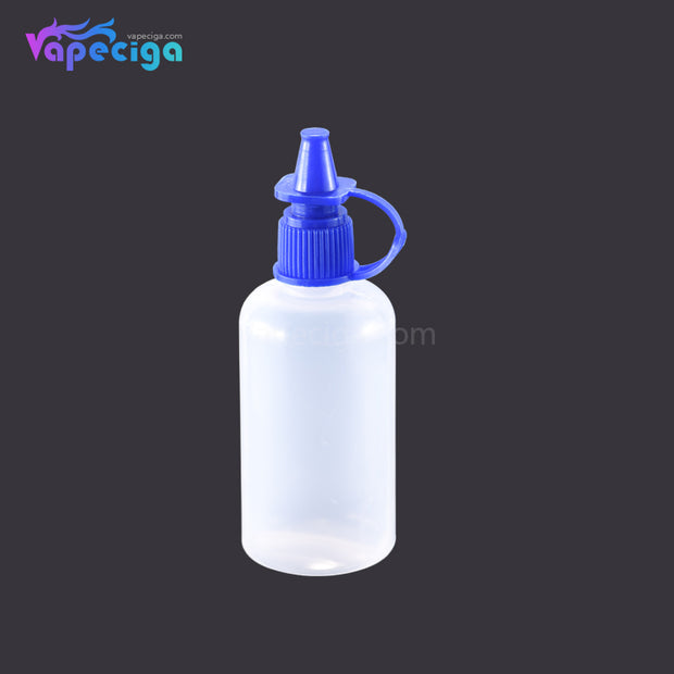 PET Semi-transparent Dropper Bottle 50ml with Black / Blue Cap 5PCs