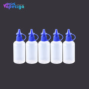 PET Semi-transparent Dropper Bottle 50ml with Black / Blue Cap 5PCs