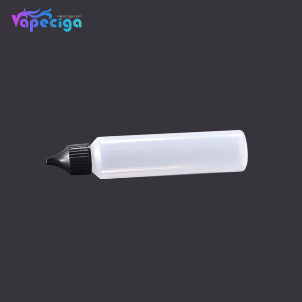 PET Semi-transparent Dropper Bottle 50ml with Black / White Cap 5PCs