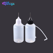 PET Semi-transparent Dropper Bottle 30ml with Black / White Needle Cap 10PCs