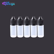 PET Semi-transparent Dropper Bottle 10ml with Black Cap 5PCs