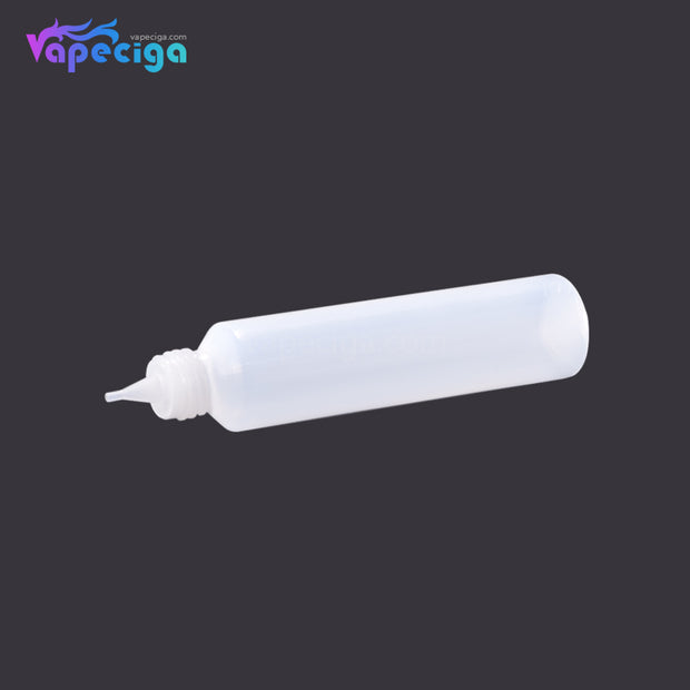 PET Semi-transparent Dropper Bottle 50ml with Black / White Cap 5PCs