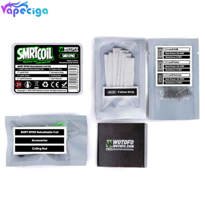 Wotofo SMRT Pod Kit / Pod Cartridge Replacement SMRT RPM2 Rebuildable Coil Kit / Pack