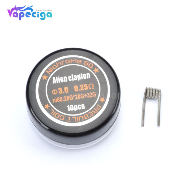 Alien Clapton Ni80 Prebuilt Coil 0.25ohm 10PCs