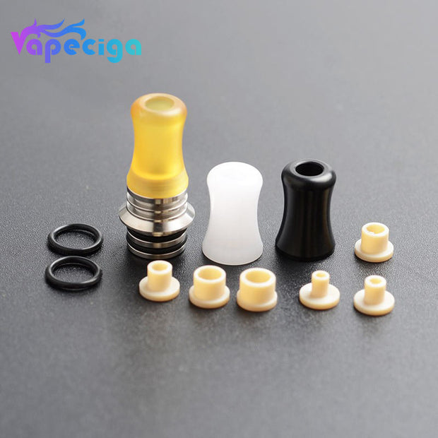 CG DRIP TIP 510 Base Deck + 3 Mouthpiece Drip Tip + 6 Airflow Insert Set