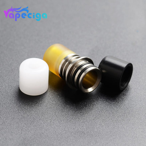 CG DRIP TIP 510 Base Deck + 3 Mouthpiece Drip Tip + 6 Airflow Insert Set