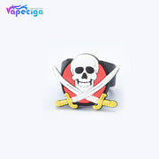 Black ( Skull Pirate Knife ) Cartoon Silicone Vape Band for Atomizer / Pod System 18mm