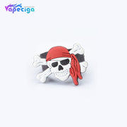 Black ( Skull Pirate Headscarf ) Cartoon Silicone Vape Band for Atomizer / Pod System 18mm