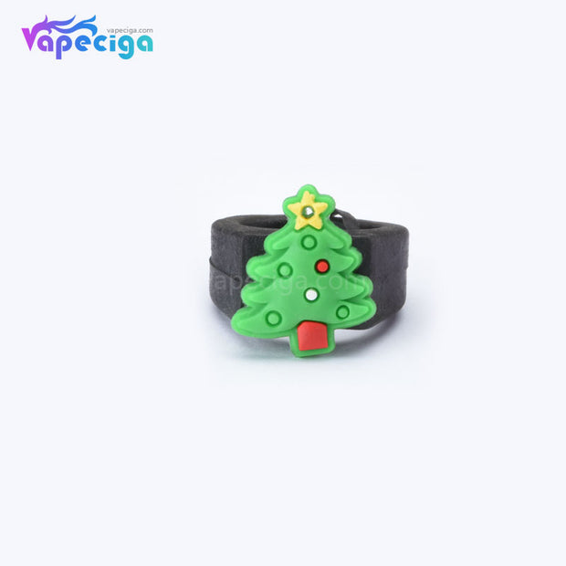 Black ( Christmas Tree ) Cartoon Silicone Vape Band for Atomizer / Pod System 18mm