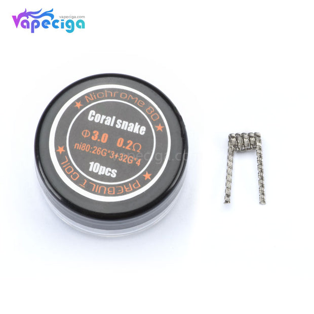 Coral Snake Ni80 Prebuilt Coil 0.2ohm 10PCs