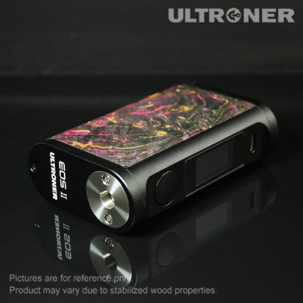 ULTRONER EOS II 180W TC Box Mod Stabilized Wood Details