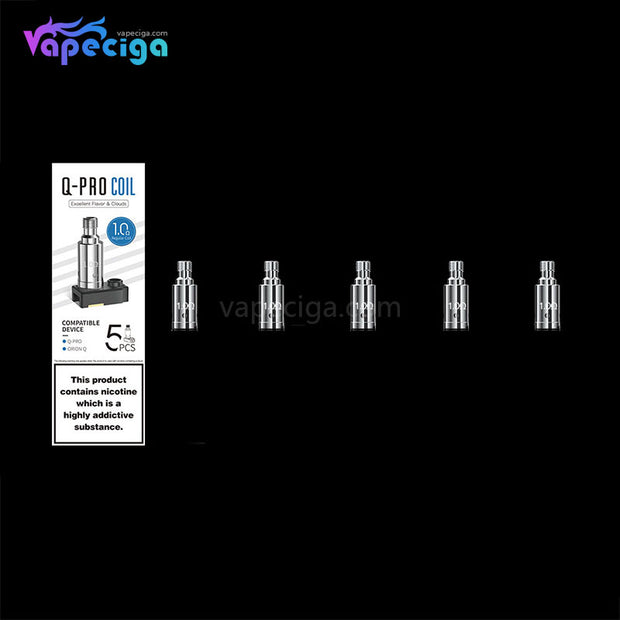 Lost Vape Orion Q-PRO Replacement Regular Coil Head 1.0ohm 5PCs Display