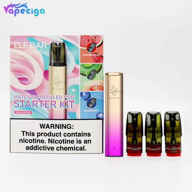 Elf Bar Mate500 Pod System Kit with P1 Pre-filled Pod 500mAh 2ml