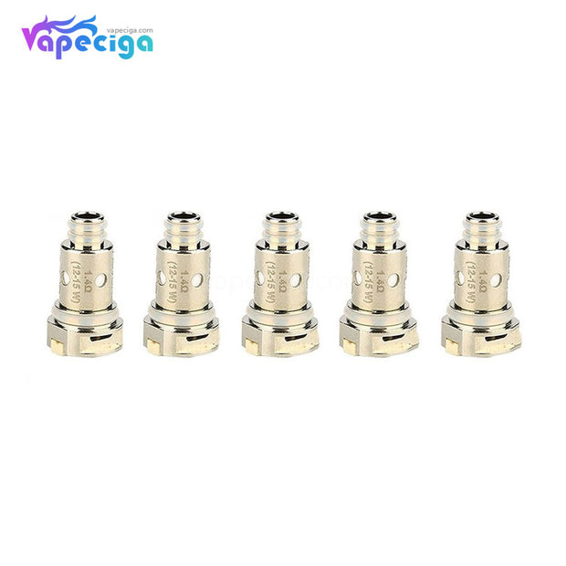 Silver Nevoks Lusty 1.4ohm 12-15W Replacement Ceramic Coil Head 5PCs