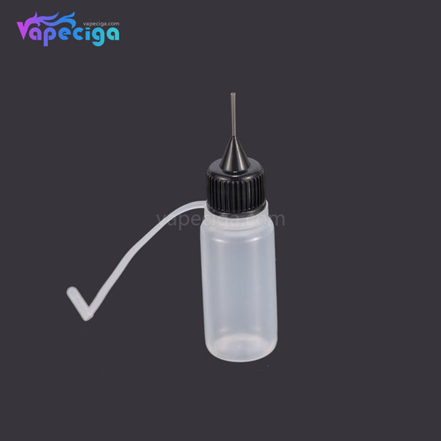 PET Semi-transparent Dropper Bottle 10ml with Black / White Needle Cap 10PCs