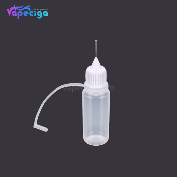 PET Semi-transparent Dropper Bottle 10ml with Black / White Needle Cap 10PCs