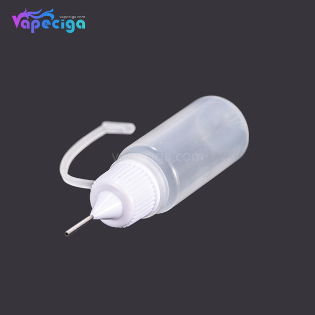 PET Semi-transparent Dropper Bottle 10ml with Black / White Needle Cap 10PCs
