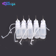 PET Semi-transparent Dropper Bottle 10ml with Black / White Needle Cap 10PCs