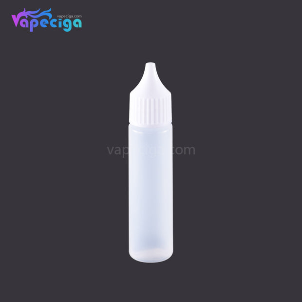 PET Semi-transparent Dropper Bottle 20ml with Black / White Cap 5PCs