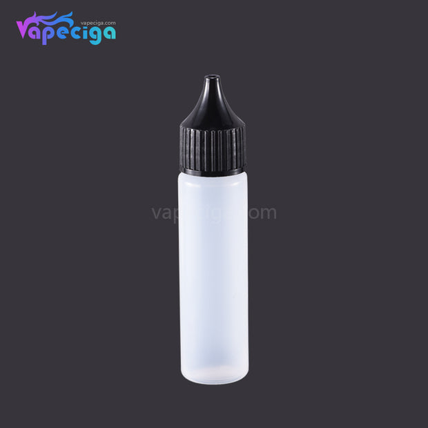 PET Semi-transparent Dropper Bottle 20ml with Black / White Cap 5PCs