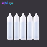 PET Semi-transparent Dropper Bottle 20ml with Black / White Cap 5PCs