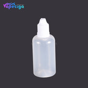 PET Semi-transparent Dropper Bottle 50ml with Black / White / Red / Blue Cap 5PCs