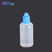 PET Semi-transparent Dropper Bottle 50ml with Black / White / Red / Blue Cap 5PCs