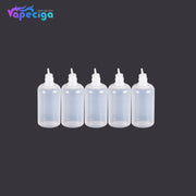 PET Semi-transparent Dropper Bottle 50ml with Black / White / Red / Blue Cap 5PCs