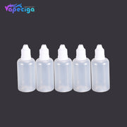 PET Semi-transparent Dropper Bottle 50ml with Black / White / Red / Blue Cap 5PCs