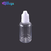PE Transparent Dropper Bottle 30ml with Black / White / Red / Blue Cap 5PCs