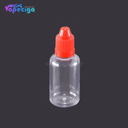 PE Transparent Dropper Bottle 30ml with Black / White / Red / Blue Cap 5PCs