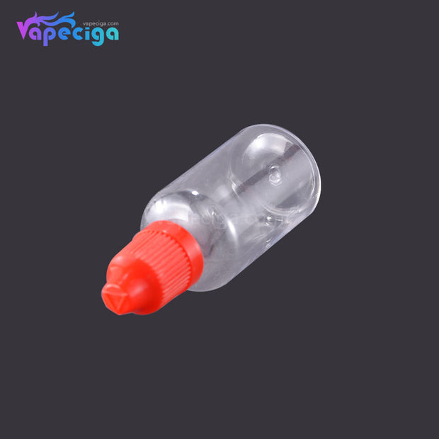 PE Transparent Dropper Bottle 30ml with Black / White / Red / Blue Cap 5PCs