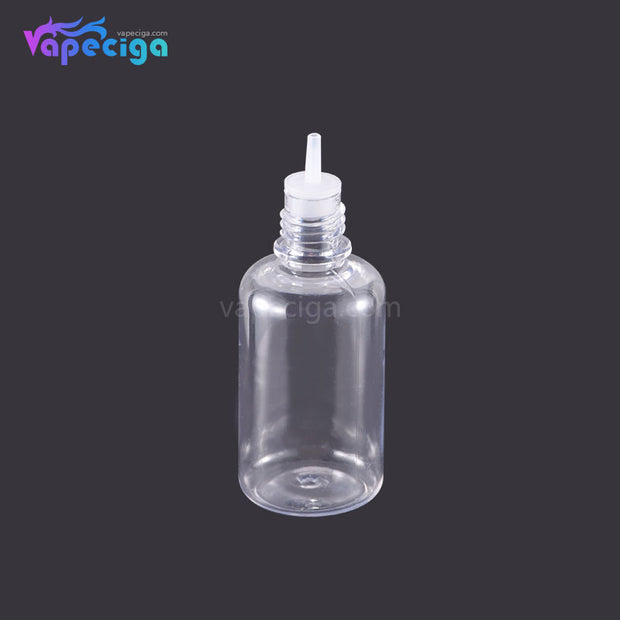 PE Transparent Dropper Bottle 30ml with Black / White / Red / Blue Cap 5PCs