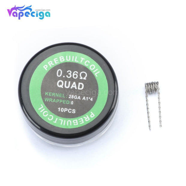 Quad Prebuilt Coil 10PCs 0.36ohm