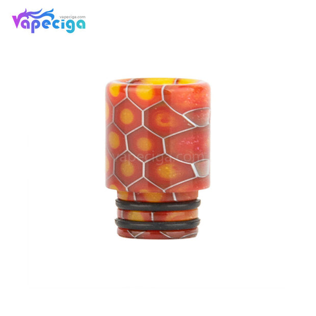Orange REEVAPE AS104SS Straight Resin 510 Drip Tip with Double Washer