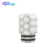 White REEVAPE AS104SS Straight Resin 510 Drip Tip with Double Washer