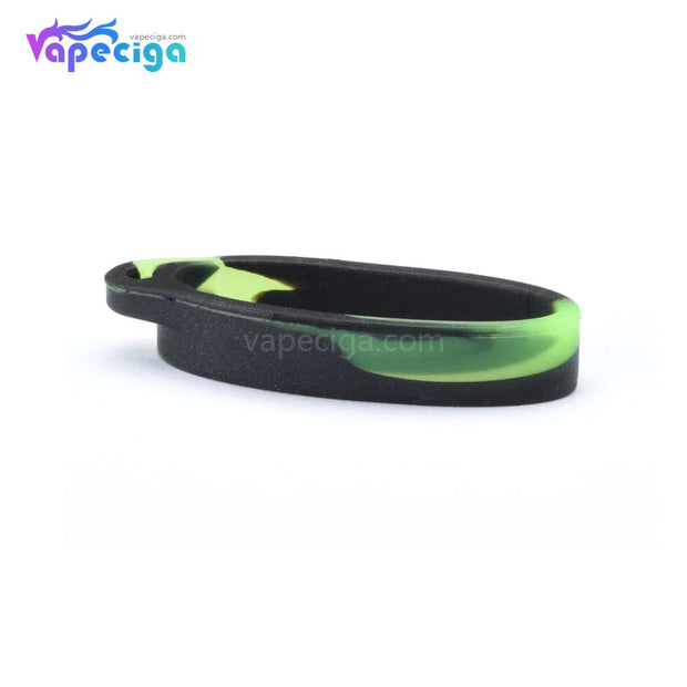 Silicone Flat Ring Vape Band for Vape Mod 40mm Black + Green